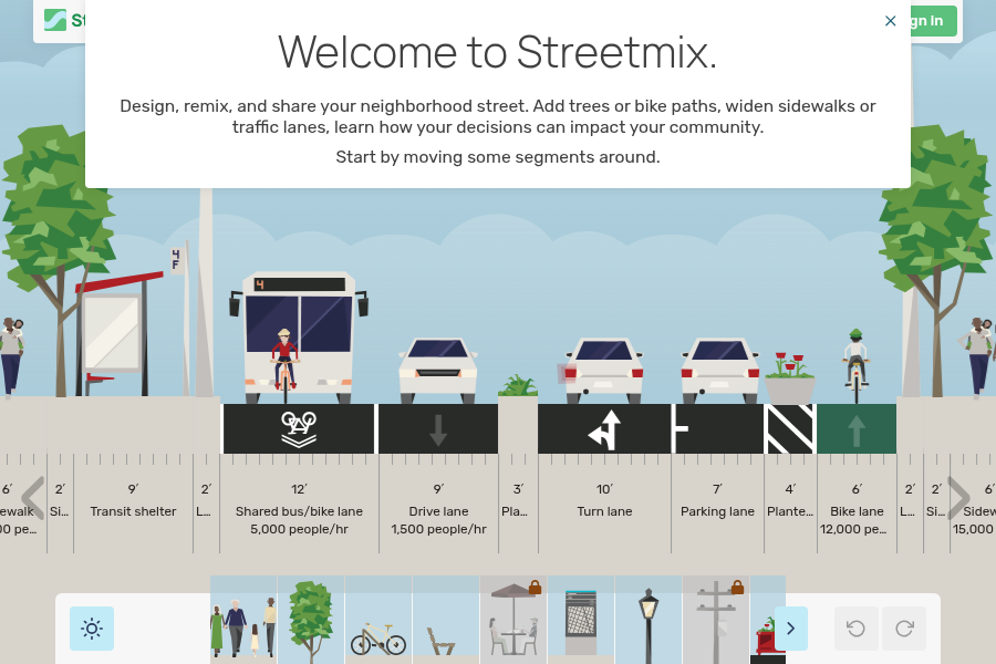 Streetmix - 交互式街道设计工具 截图