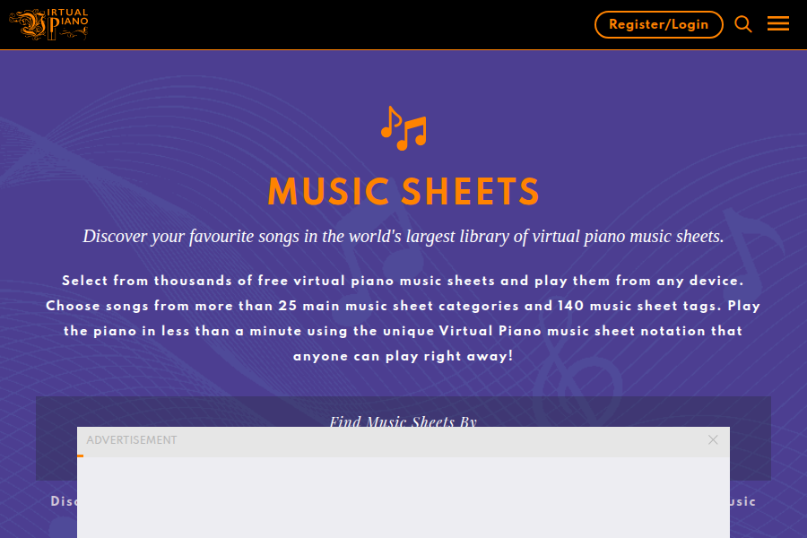 Virtual Piano 在线乐谱库 截图