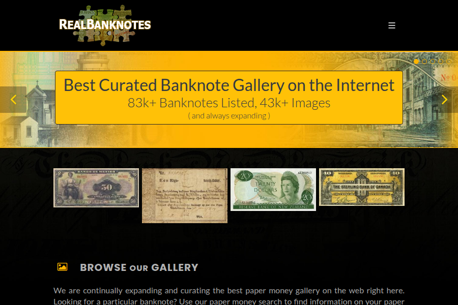 RealBanknotes - 全球真实纸币收藏与交易平台 截图