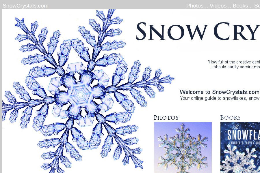 雪花晶体研究网 | 雪花科学、摄影与指南 截图
